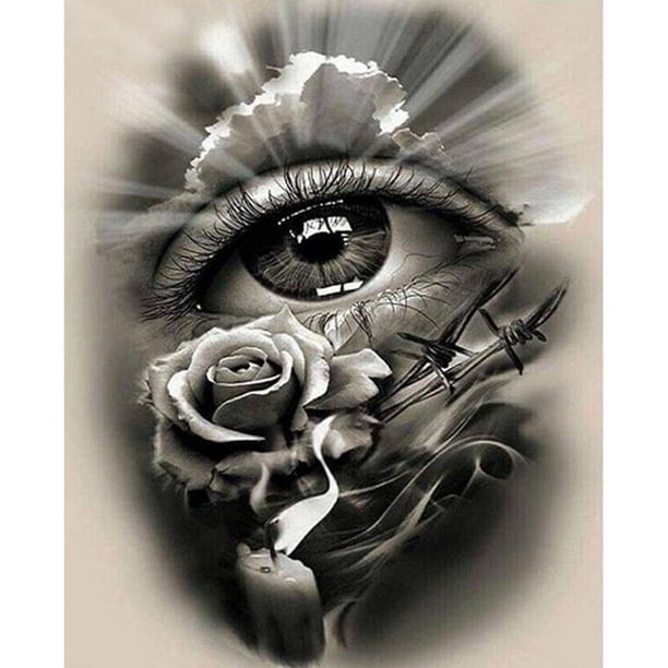 Cuadros Decorativos 5D bricolaje completo taladro diamante pintura ojo punto de cruz Kit Home Decor (V388) Tmvgtek embutido en tela