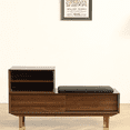 thumbnail image 4 of Yesfashion 47.24 Inch Shoe Storage Bench Entryway Modern Shoe Changing Cabinet with Cushion Shoe Rack for Hallway Bedroom, 4 of 5