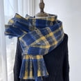thumbnail image 2 of YOUSNH Women Fall Winter Scarf Classic Scarf Warm Soft Large Blanket Wrap Shawl Scarves Winter Scarf for Women Navy One Size, 2 of 3