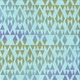 thumbnail image 1 of Ahgly Company Machine Washable Indoor Square Transitional Blue Lagoon Blue Area Rugs, 6' Square, 1 of 7