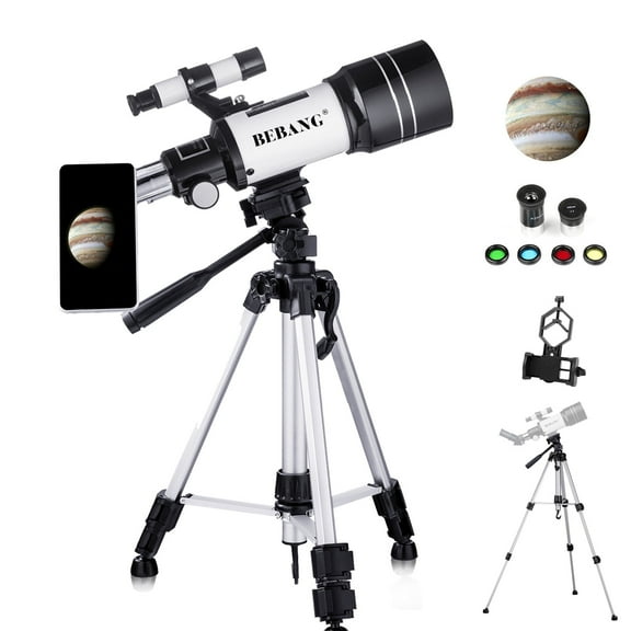 BEBANG Telescope for Adults Astronomy, 70mm Professional Refractor Telescope for Kids Beginners Adults