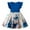 Blue, variant on Tiijoy Toddler Girls Ribbed Summer Dress Butterfly Print Flutter Sleeves Dress, Sizes 2-3