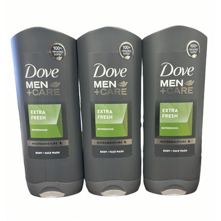 Dove Men+Care Body & Face Wash Extra Fresh 400ML (3 Pack )