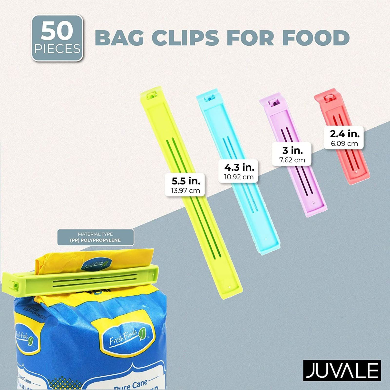 50pcs Snacks Plastic Bag Clips Clamp Bag Closure Sealing Bag Clips Food  Closure Clips