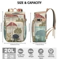 thumbnail image 3 of Insulated Cooler Backpack,Soft Backpack Coolers Insulated Leak Proof Travel Cooler Bag Waterproof Lunch Picnic Beach Work Trip Thermal Bag Drink Beverage Beer Bag Cooler Mushroom, 3 of 6