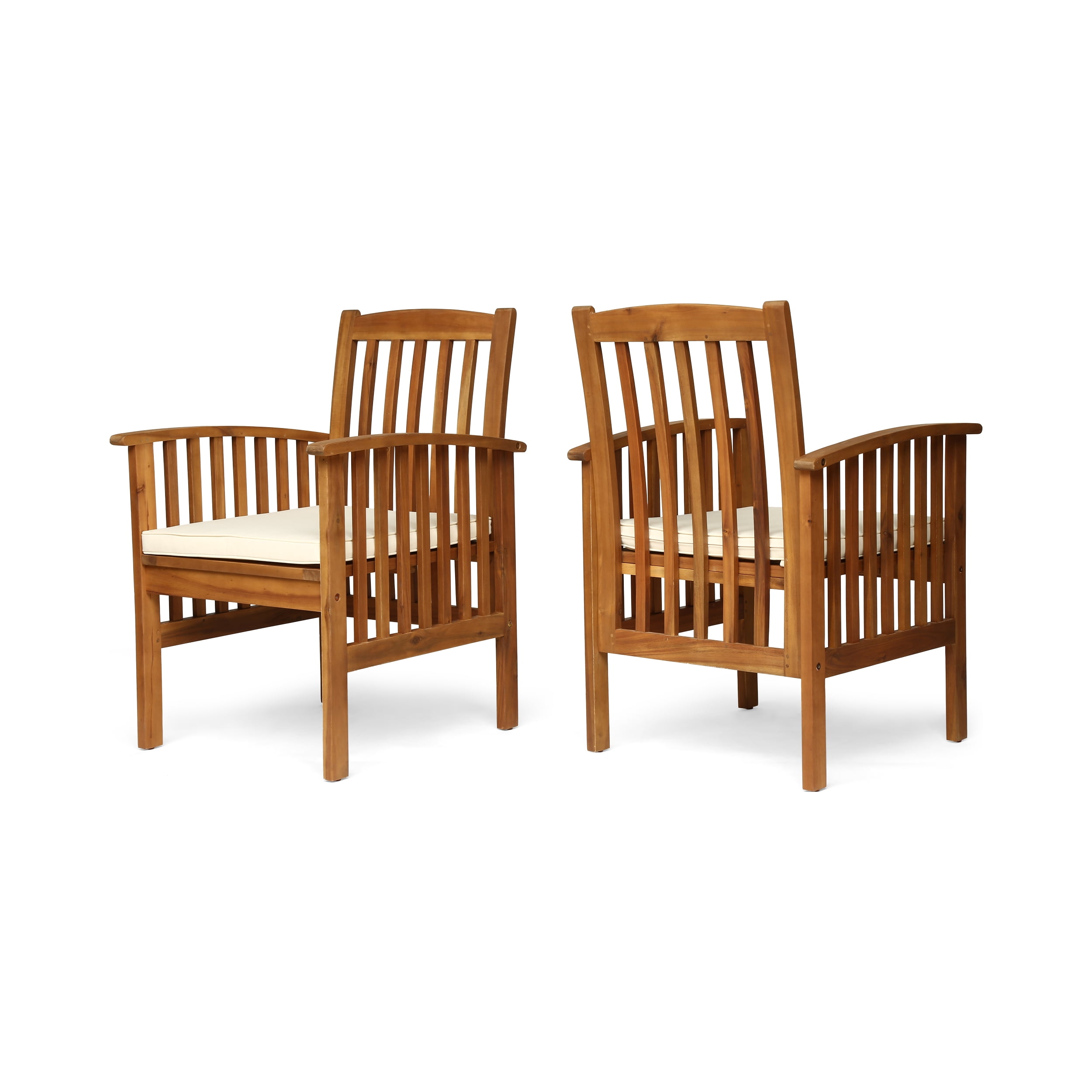 Euroco CASA ACACIA DINING CHAIR,2PCS with 2 Cushions