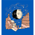 thumbnail image 2 of Celestial Tropics Canyon Adult Royal Blue Crew Neck Short Sleeve Tee-XXL, 2 of 2