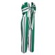 thumbnail image 1 of Causal rayas frente sin pierna ancha pantalones mameluco para mujer S S Hugo del mono del hombro, 1 of 10