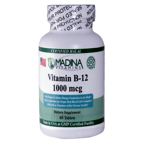 Madina Vitamins Vitamin B12 1000mcg, Support Brain Cells