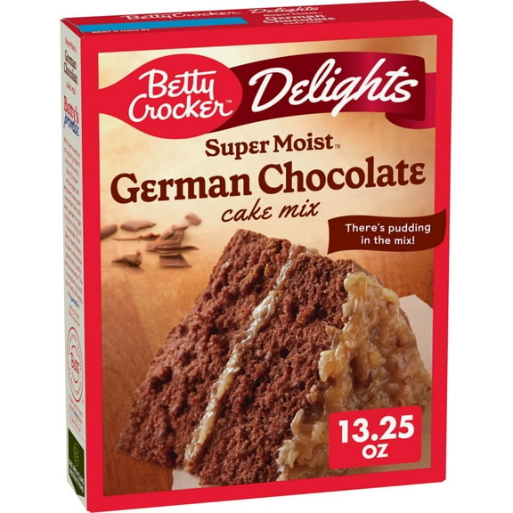 Betty Crocker Delights Super Moist German Chocolate Cake Mix, 13.25 oz.