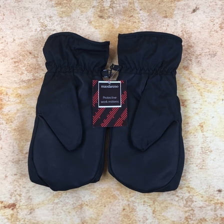 maodareno Protective work mittens – Heavy-duty black gloves for industrial and outdoor work