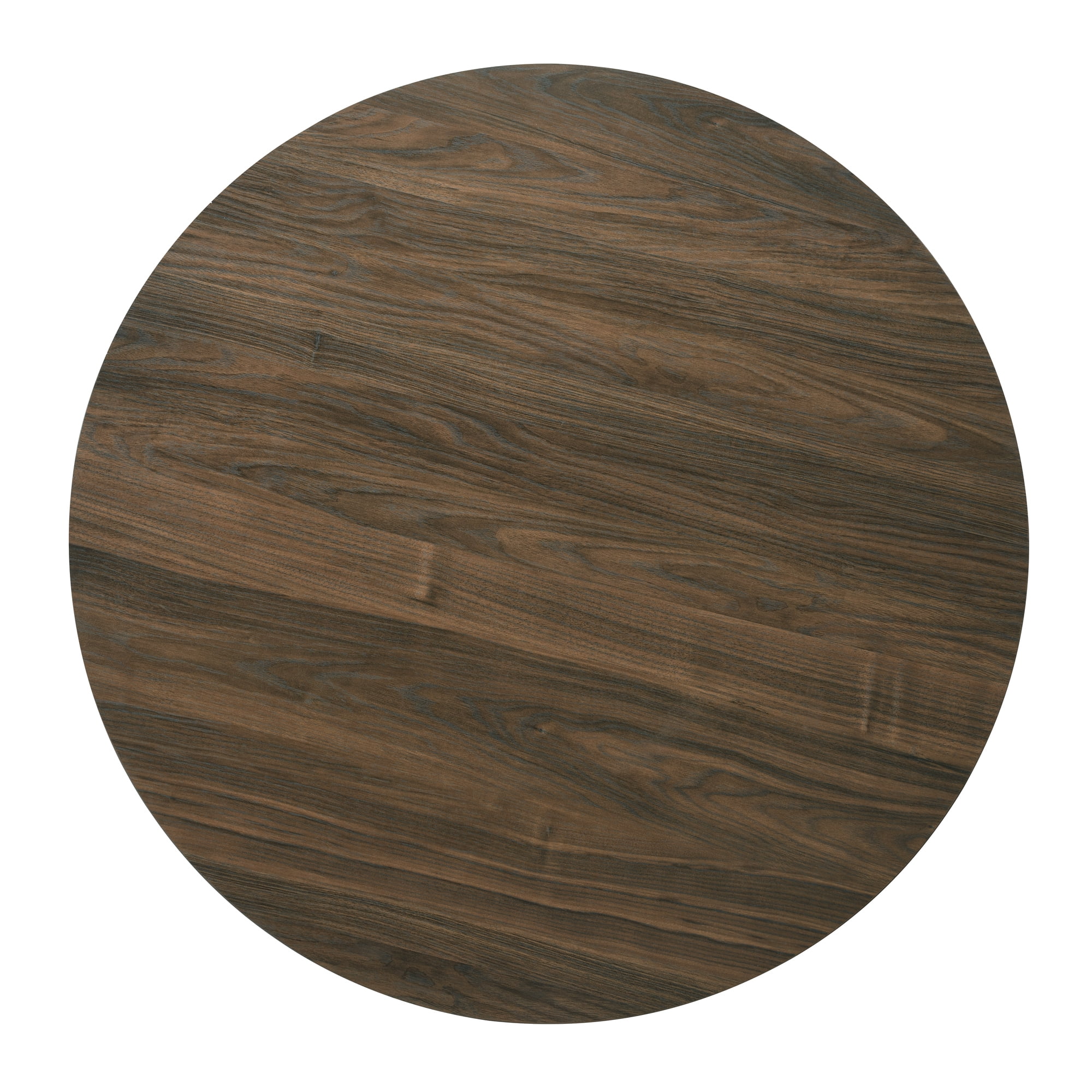 Round Coffee Table,Nordic Style Solid Wood Coffee Table with Wood Leg,Natural Walnut