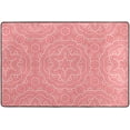 thumbnail image 4 of SKYSONIC 72x48in Pink Mandala Floral Area Rug, Ethnic Flowers Floor Carpet for Indoor Living Dining Room and Bedroom Area, 4 of 7