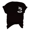 thumbnail image 2 of Gibobby Blusa de Trabajo de Manga Corta Top camiseta con estampado texto manga corta informal suelto verano para mujer(Negro,XL), 2 of 3