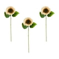 thumbnail image 3 of Ramo de 3 girasoles artificiales, flores silvestres falsas, flores artificiales para exteriores champán, 3 of 9