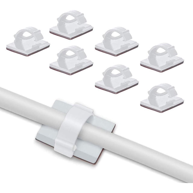 Cord Holders for Home Office Organization, Cable Management with Clean Surfaces Application for Efficient Wire Organizer, Self-adhesive Clips for Easy Installation