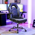 thumbnail image 5 of COCOKUN Gaming Chair with Adjustable PU Leather Seat, Flip-Up Armrests, and Swivel Design, Perfect for Home Office, Gaming, or Entertainment – Ideal for Adults, Kids, and Gamers, Grey/Black, 5 of 7