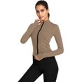 thumbnail image 5 of Women's Workout Jacket Lightweight Zip Up Yoga Jacket Cropped Athletic Slim Fit Tops, 5 of 5