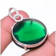 thumbnail image 2 of Emerald Quartz (Simulated) 925 Silver Plated Solitaire Pendant 1.56" P7451-19, Valentine's Day Gift, Birthday Gift, Beautiful Jewelry For Woman, 2 of 2