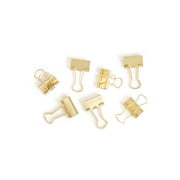 U Brands Binder Clips, Paper Clamps, 15mm, Mini, Gold Finished Steel, Paper Organization, 40 Count, 763U