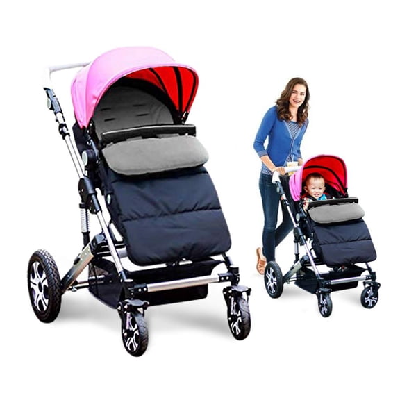 Universal Stroller Footmuff Outdoor Waterproof Windproof Warm Blanket Thicken Cover for Baby Prams Pushchairs Buggy, Gray