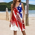 thumbnail image 4 of WEANT 4th of July Tank Dress for Women Women Usa Flag Midi Dress Patriotic Plus Size Dress Red XL, 4 of 9