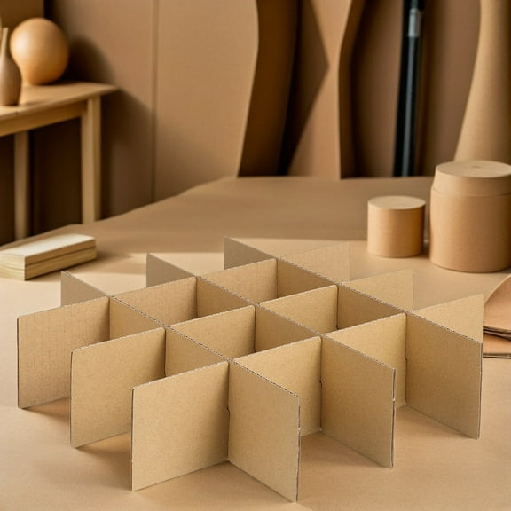 Beaupretty 5Set Glass Packing Boxes for Moving Khaki Divider Protects Items from Collision Safe Transportation