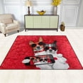 thumbnail image 3 of Coolnut Couple Two Dogs Taking Selfie Non Slip Area Rugs, Floor Mats for Living Room Bedroom Kids Room Entrance Home Decoration, 63"x 48", 3 of 6