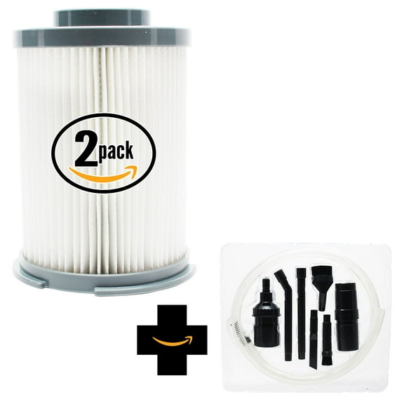 2-Pack Replacement Hoover Bagless Canisters S3765 Vacuum Canister Filter with 7-Piece Micro Vacuum Attachment Kit - Compatible Hoover Windtunnel 59134033 Filter