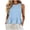 Light Blue#2026 trendy tops#26, variant on Womens Ruffle Peplum Top Cotton Linen Crop Tank Tops Dressy Casual Sleeveless Babydoll Blouses Khaki S