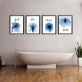 thumbnail image 2 of Blue Elegant Tulip Relax Soak Unwind Breathe Bathroom Wall Decor Bathroom Wall Art Prints Set of 4, 2 of 3