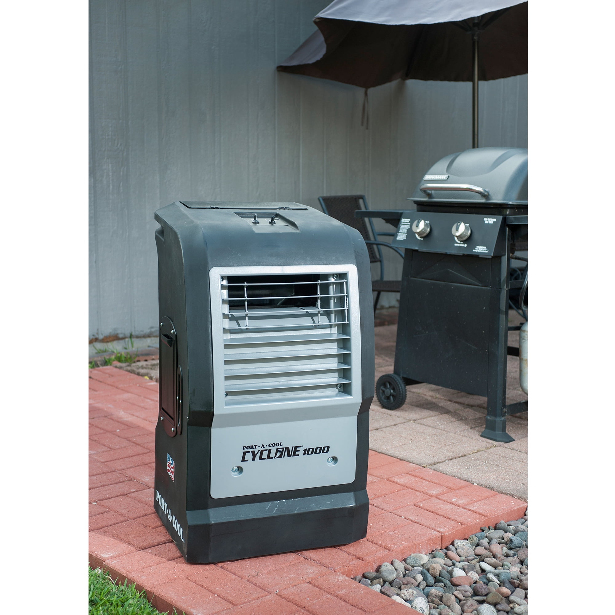 Port-A-Cool Cyclone 1000 Portable Evaporative Cooling Unit, Black