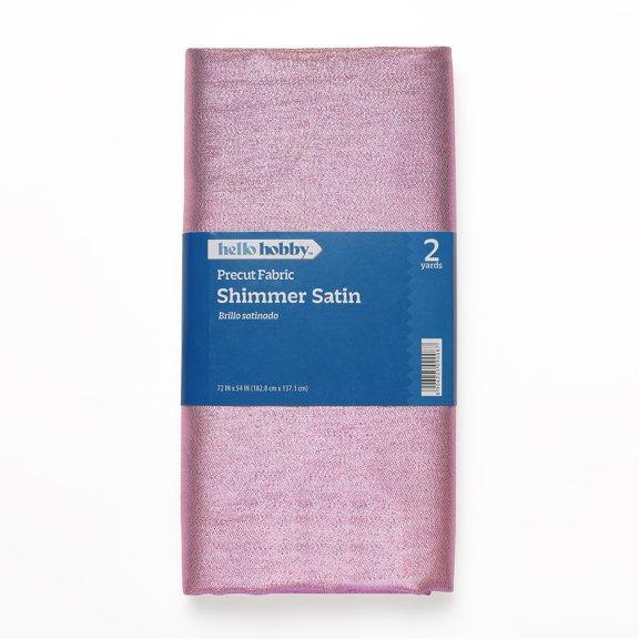 Hello Hobby Shimmer Satin Metallic Fabric, 54" Wide, 2-Yard Cut, Purple