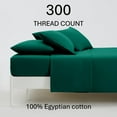 thumbnail image 2 of Real 300-Thread-Count, 100% Egyptian Cotton, 6 PC Sheet Set [1 Fitted, 1 Flat, 4 Pillowcases] |Queen-XL Size, Teal Blue Color| 300TC Egypt Long Staple Cotton, Fit Upto 10" Deep Pockets, Silky Sateen, 2 of 8