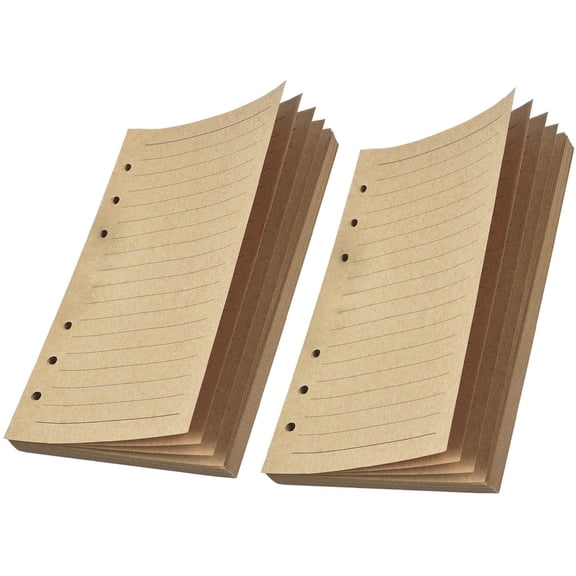 Refill Lined Paper Inserts 320 Pages for 6-Holes A6 Refillable Journals Notebooks Diaries, 80 Sheets (160 Pages)/ Pack, 2 Pack