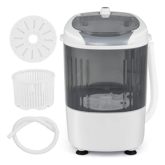 Mini Washer and Dryer Combo, 5.5 Lbs Mini Laundry Washer, Semi-automatic Washing Machine with Drain Hose & Spin Tub, Small Washing Machine for Drom RV Apartment (Grey)