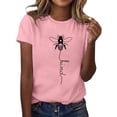 thumbnail image 2 of Wangmeiwg Women's Floral Print Round Neck T Shirt | Casual Short Sleeve Tee | Comfortable & Stylish Phrasing Shirt, 2 of 5