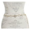 thumbnail image 2 of Ladies Rhinestone Fleur De Lis Metal Chain Belt, 2 of 2