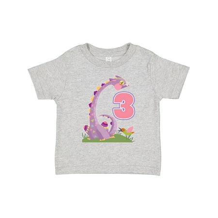 

Inktastic 3rd Birthday Dragon 3 Year Old Girl Girls Toddler T-Shirt