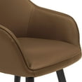 thumbnail image 4 of Studio Designs Home Dome Swivel Office/Dining Leather Accent Chair, Brown, 4 of 6