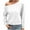 White, variant on cfhntfmh Women Dressy Casual Tops Trendy One-Shoulder Long Sleeve Tunic Blouses Breathable Cutout Pullover Shirts