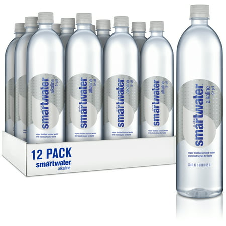 Glaceau Smartwater Alkaline Bottles, 33.8 fl oz, 12
