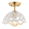 thumbnail image 5 of Safavieh 8.25" Eldrid Mid-Century Iron Flush Mount Lights, White, 5 of 7