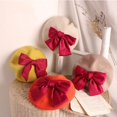 thumbnail image 1 of 2022 Fashion New Princess Kids Girls Caps Berets Lovely Bowknot Beanies Hats Spring Autumn Winter Toddler Girls Hats41 to 5 years old He Qiyong unisex, 1 of 1