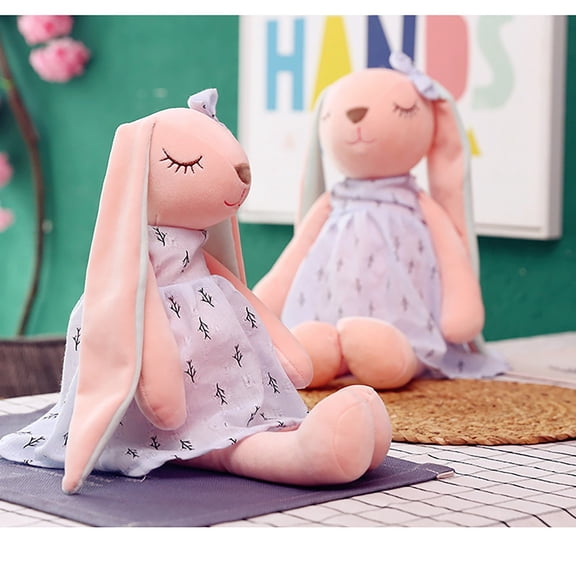 Hometravel Soft Plush Bunny Doll, Easter Rabbit Stuffed Animal Toy, Cuddly Floppy Ear Plushie for Couch, Bedroom, Shelf Decor 45cm