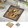 thumbnail image 2 of KRAUS Bellucci 18 Granite Composite Workstation Drop-In Top Mount Single Bowl Kitchen Bar Sink in Metallic Brown with Accessories, 2 of 18
