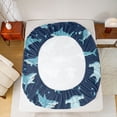 thumbnail image 5 of Feelyou Blue Shark Animal Twin Sheet Sets, Ocean Stars Child Bedding, 3pcs, 5 of 7