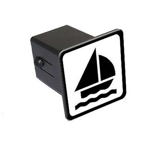 Sailing Sail Boat Boating Sign Symbol 2" Tow Trailer Hitch Cover Plug Insert