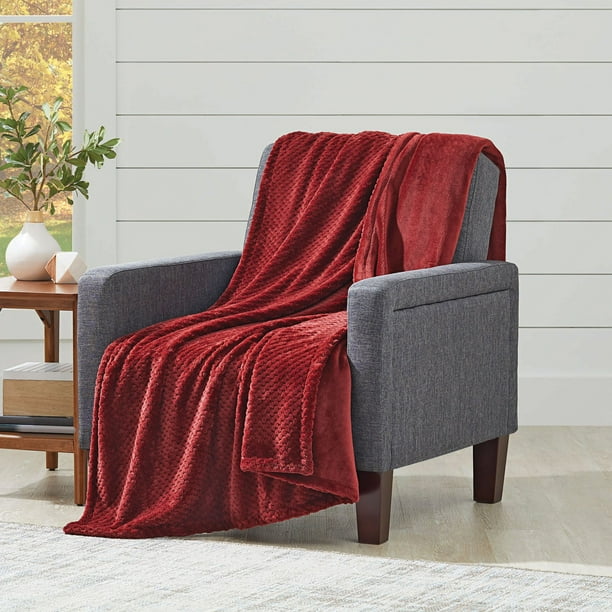 Better Homes & Gardens Oversize Reversible Velvet Plush Throw Blanket