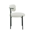thumbnail image 5 of Meridian Furniture Beacon Cream Boucle Fabric Dining Chair, Set of 2, 5 of 7